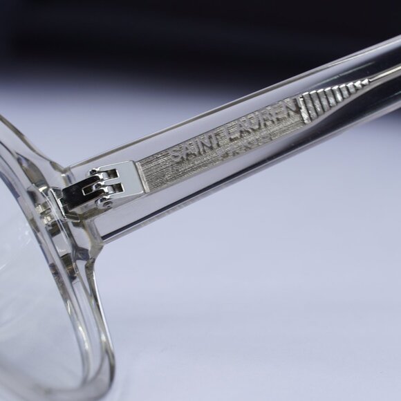 Saint Laurent SL411 004 Square Eyeglasses 57mm - Transparent - Picture 8 of 10